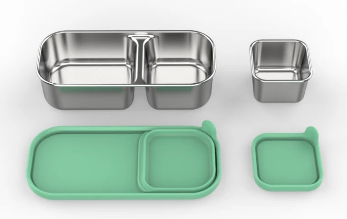 Stainless Steel Leakproof Bento Lunch Box, Sandwich Friendly, Food Safe, Compact, Perfect for Kids Lunch, Adult Lunch