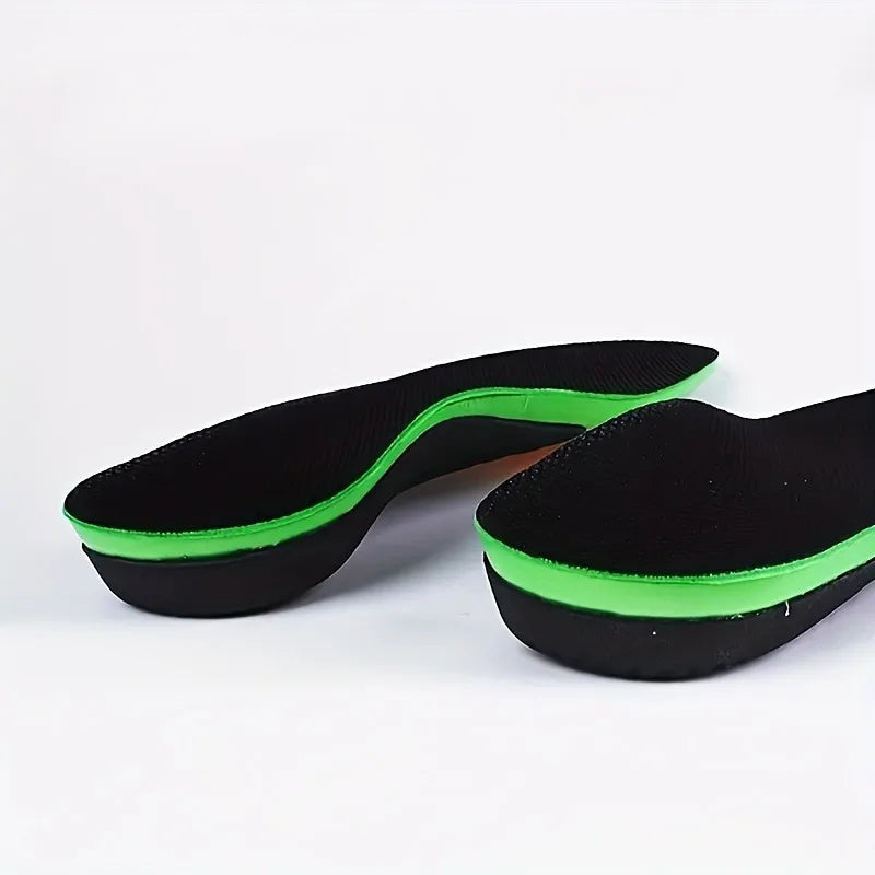 Unisex Arch Support Insoles - High Elastic Foam & Nylon Washers | Shock Absorption, Heel Cushion & Sole Protector for Sports, Wo