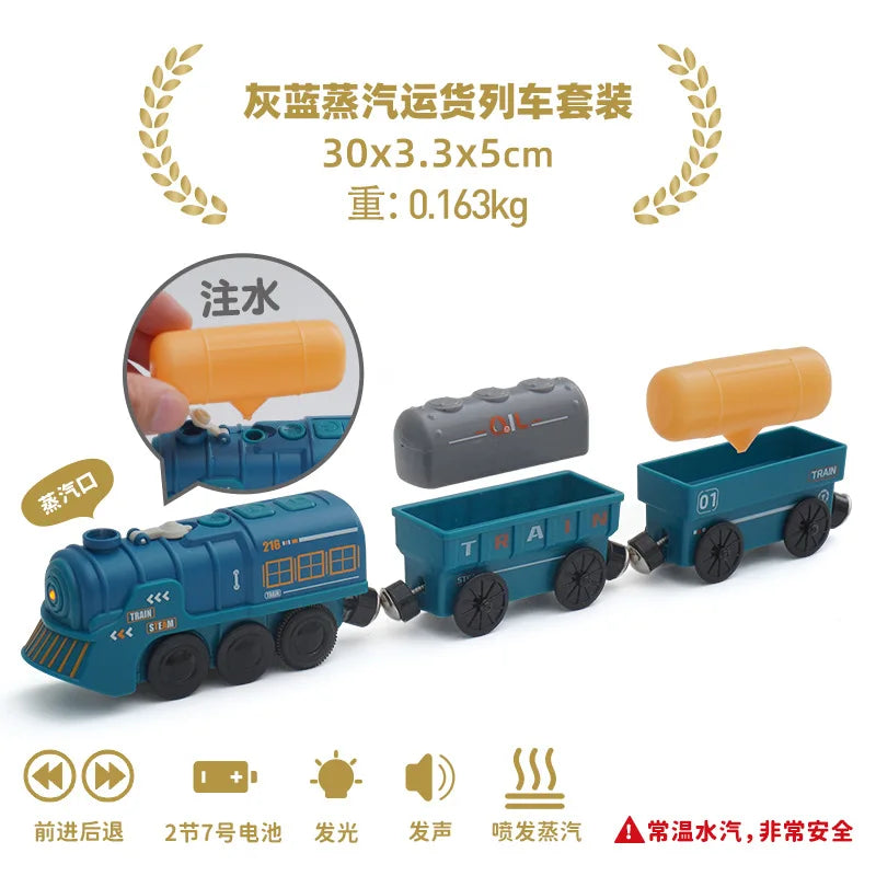 Electric Train Set Toy Engine Motorized Railway Car