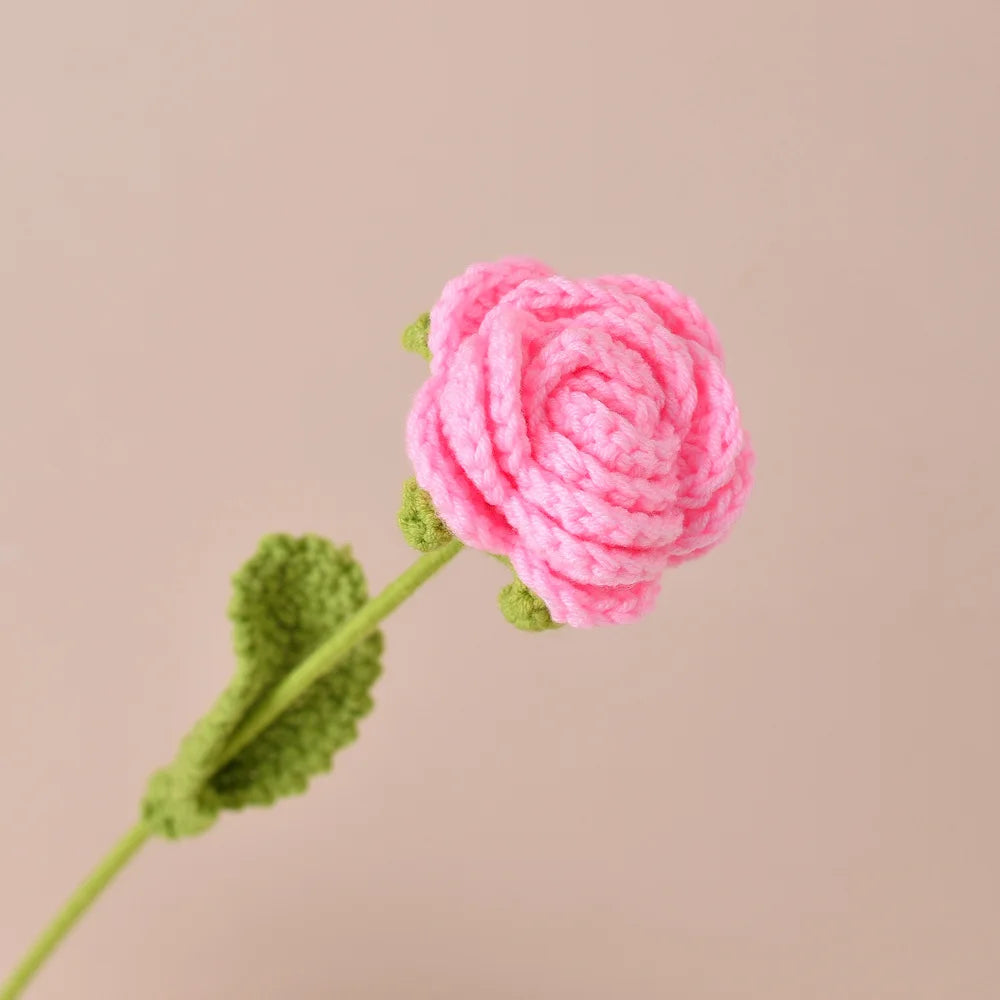 Knitting Flower Rose Tulips Daisy Bouquet Crochet Floral