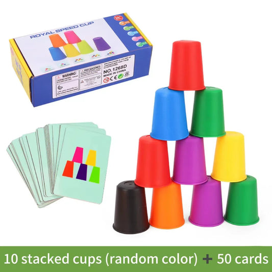 Montessori Stacking Cup Game Color Matching Logic Toy