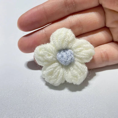 Hand Knitted Fabric Flowers DIY Sewing Craft Appliques