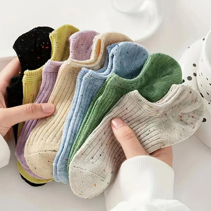 Cartoon Teddy Bear Patterned Ankle Socks Women Casual