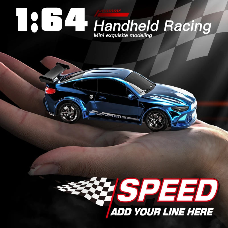 1:64 RC High Speed Drift Car Desktop Mini 4WD Model