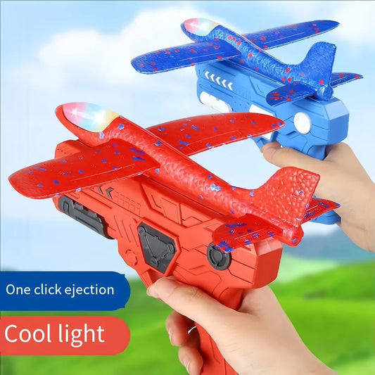 Foam Plane Gun Launcher Air Catapult Glider Toy
