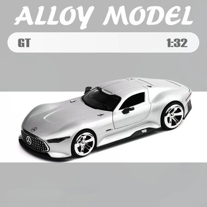 1:32 GT Car Diecast Metal Alloy Model Car Sound and Light Hobbies High Simulation Collections Ornaments Boyfriend