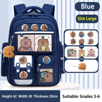 Waterproof Student School Backpack Large Capacity Ergonomic Rucksack