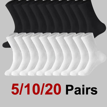 Men Breathable Crew Sports Socks Sweat Absorbing Pack