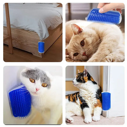 Massage Pet Cat Brush Corner Self Grooming Scratcher