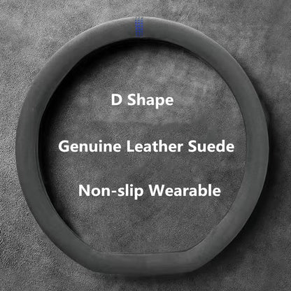 Suede Car Steering Wheel Cover Breathable Non Slip Wrap