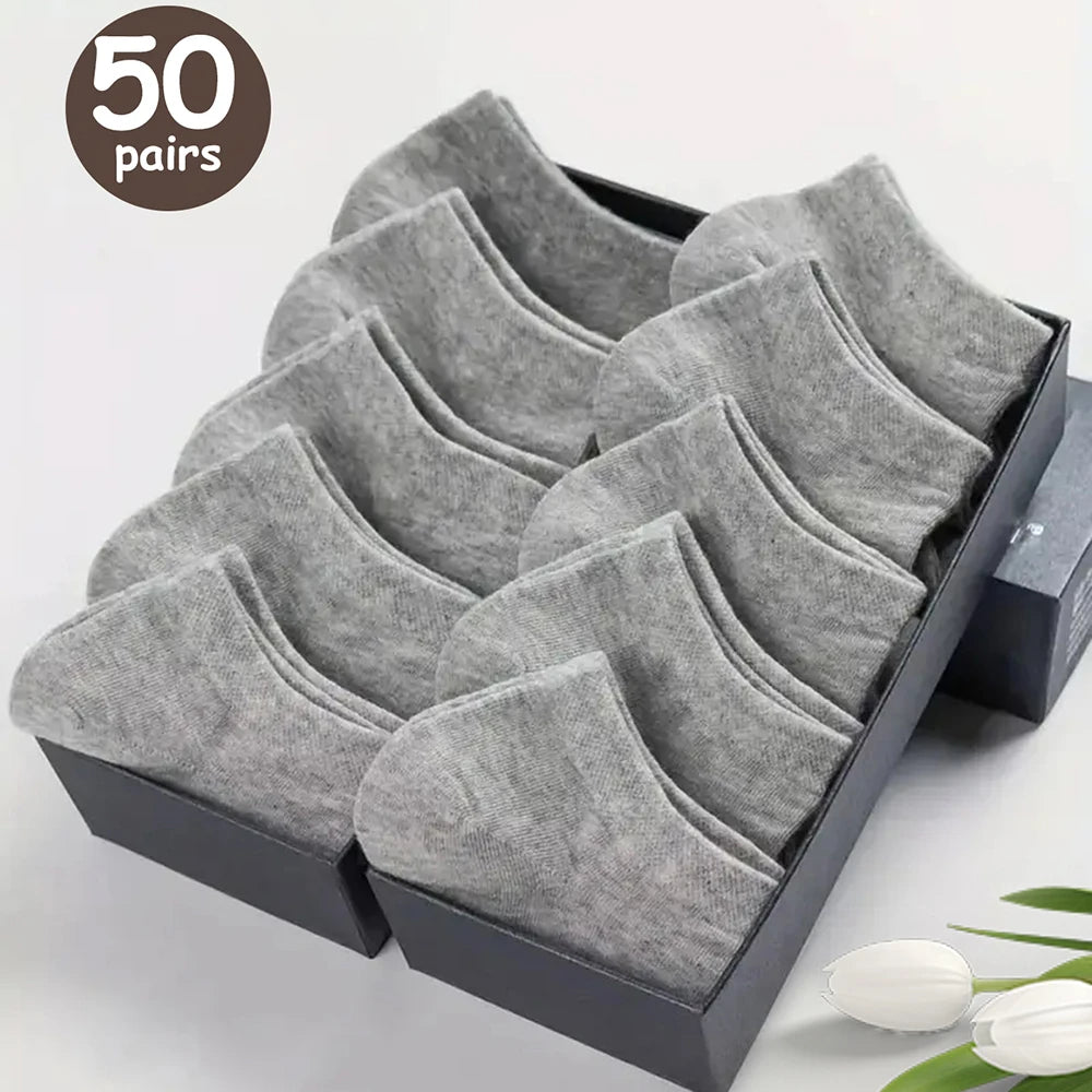 Deodorant Men's Low Cut Ankle Socks Sweat Wicking