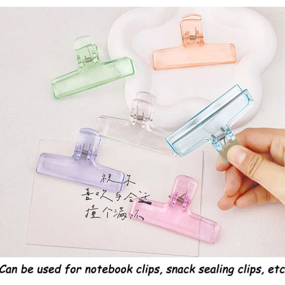 1Pc Creative Transparent Jelly Clip Storage Supplies Stationery School office supplies Storage clip