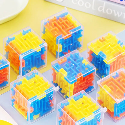 3D Maze Magic Cube Six Sided Rolling Ball Puzzle Toy