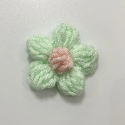 Hand Knitted Fabric Flowers DIY Sewing Craft Appliques