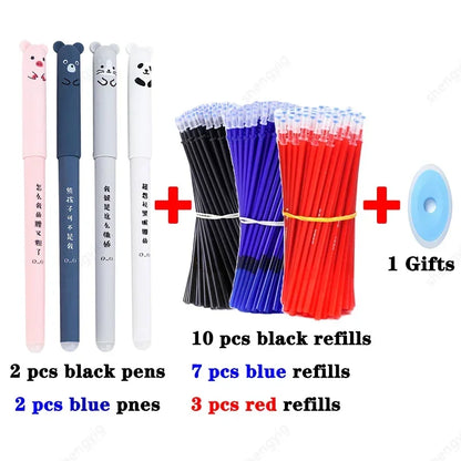 25 Pcs/set Kawaii Erasable pens Gel Pen sketch Writing Stationery for Notebook school supplies pen cute kids pens pencil
