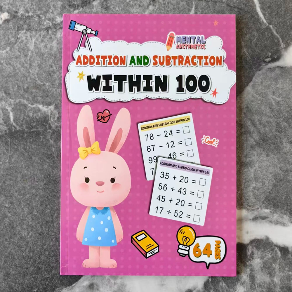 Children Math Exercise Workbook Addition Subtraction Book