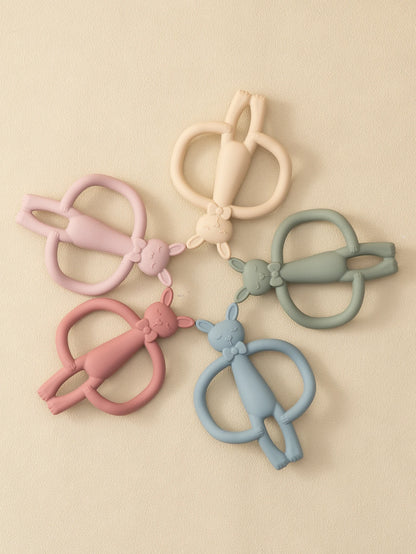 Silicone Rabbit Baby Teether Toy Infant Nursing Chew