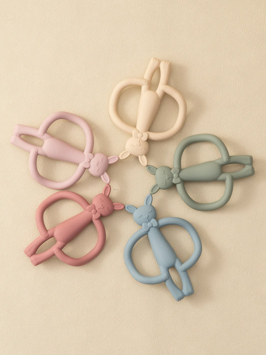 Silicone Rabbit Baby Teether Toy Infant Nursing Chew