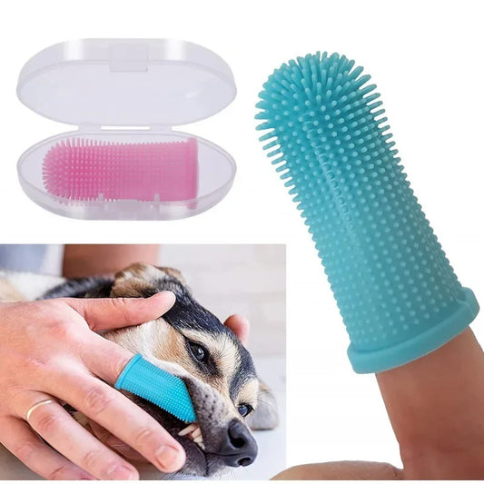 Soft Pet Finger Toothbrush Silicone Teeth Cleaning Brush