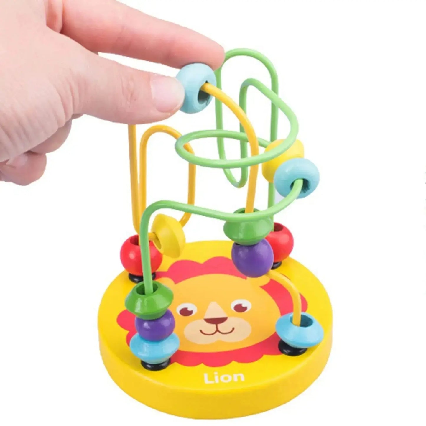 Wooden Bead Maze Toy Preschool Learning Circle