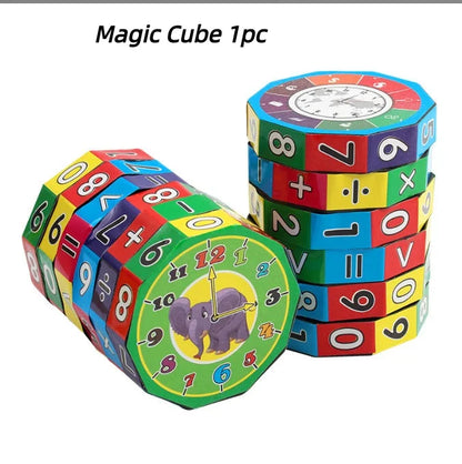 Math Cylinder Arithmetic Cube Toy Kids Counting Game