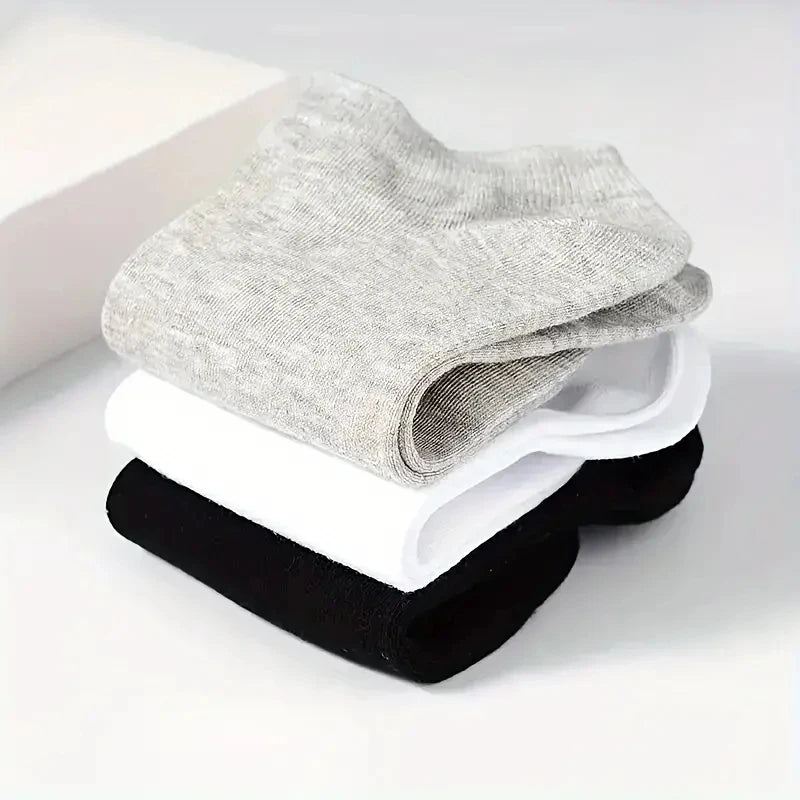 Unisex Comfort Fit Ankle Socks Breathable Low Cut 5 Pack
