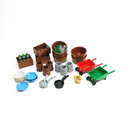 City Food Building Blocks Set Play Food MOC Bricks