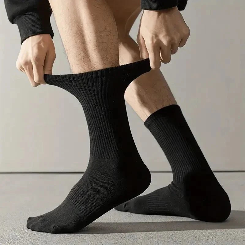 Men Breathable Crew Sports Socks Sweat Absorbing Pack