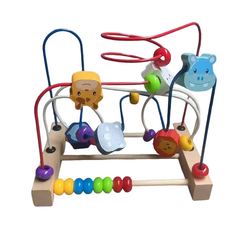 Wooden Bead Maze Toy Preschool Learning Circle