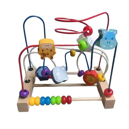 Wooden Bead Maze Toy Preschool Learning Circle