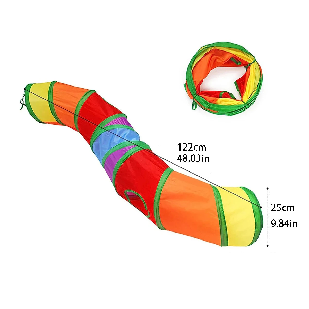 Foldable Cat Tunnel Tube Collapsible Pet Play Tunnel