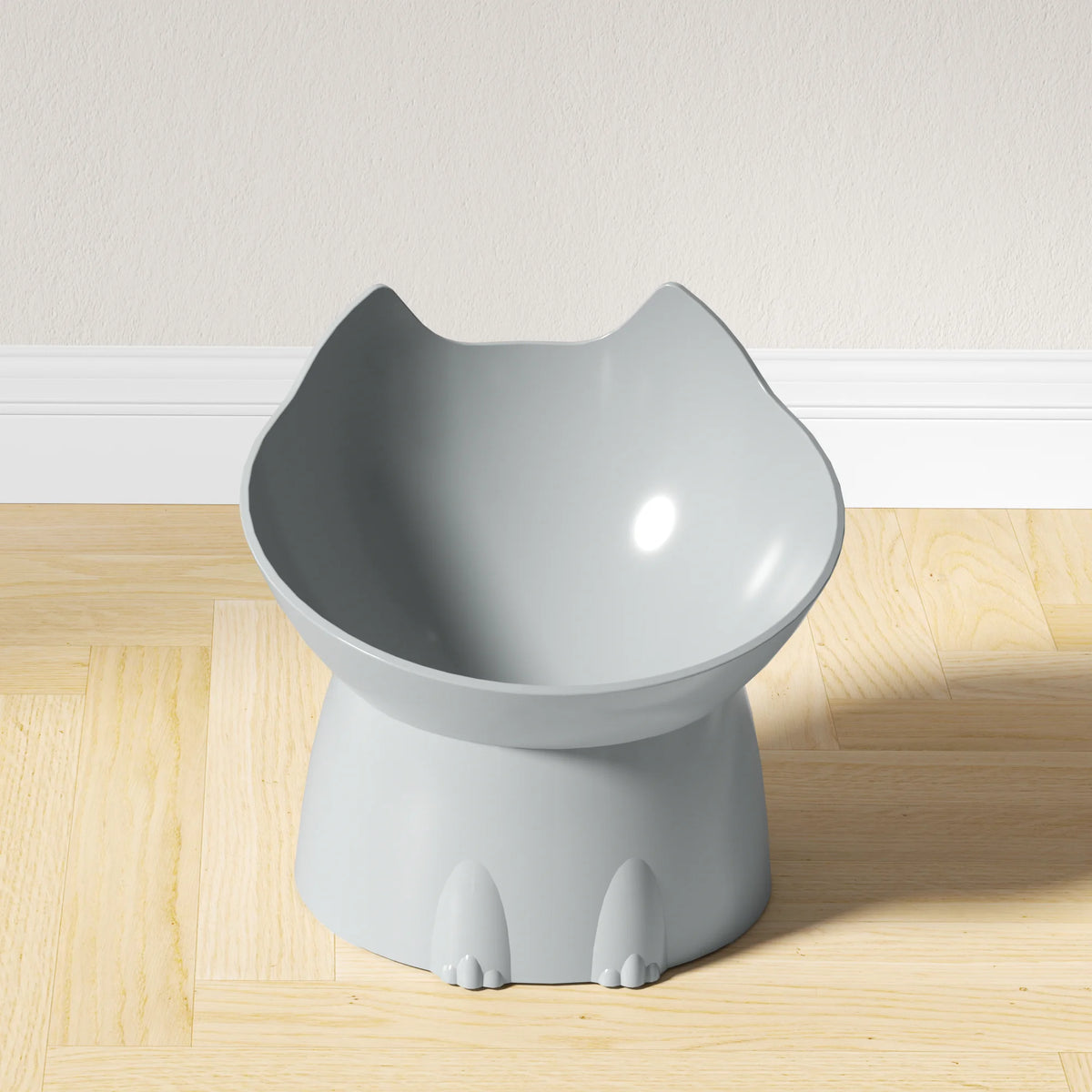 Elevated Cat Bowl Anti Tip Plastic Raised Pet Feeding