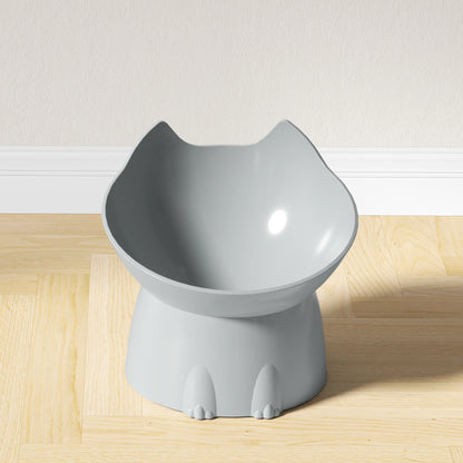 Elevated Cat Bowl Anti Tip Plastic Raised Pet Feeding