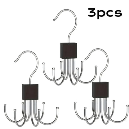 360 Rotating Storage Hanger Hook Multi Claw Closet Belt Rack