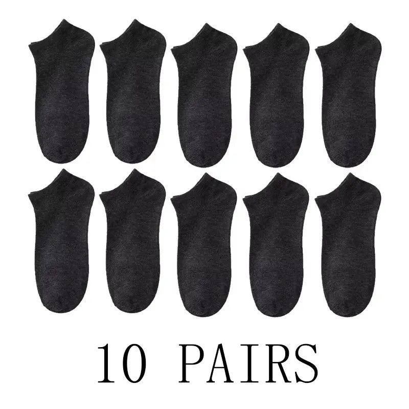 Unisex Comfort Fit Ankle Socks Breathable Low Cut 5 Pack