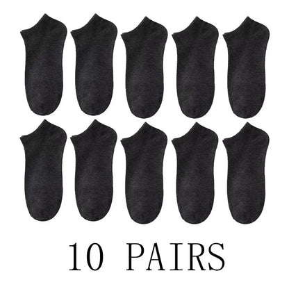 Unisex Comfort Fit Ankle Socks Breathable Low Cut 5 Pack