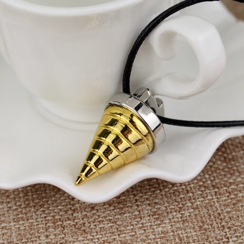 Anime Tengen Toppa Gurren-Lagann Necklaces Simon Ganman Spiral Pendant Necklace For Women Men Hold Accessories Jewelry Decor