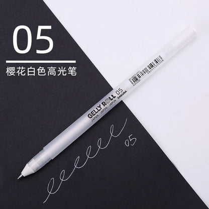 White Gel Pens For Art Opaque Highlight Markers Fine Medium Bold