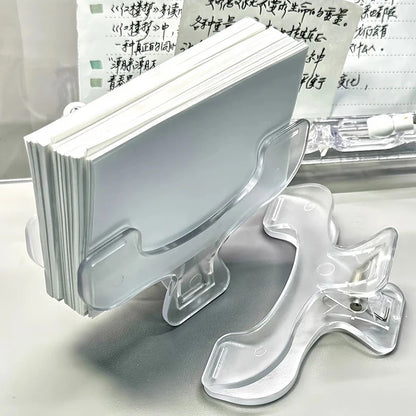SJ1pc Simple Fixed Book Clips Memo Clip Desk Accessories Practical Note Holder Frosted Transparent Page Holder For Reading Tool