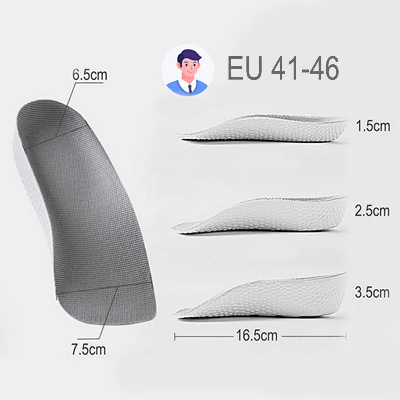 Arch Support Height Increase Insoles 7 Points Lifts Pads