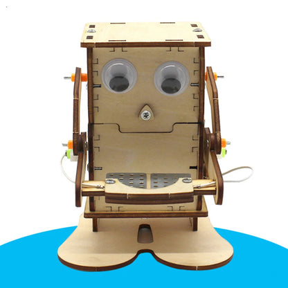 DIY Coin Eating Robot Wood Kit STEM Science Experiment