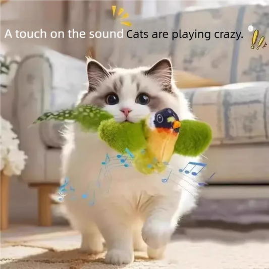 Electric Simulation Bird Cat Toy Chirping Sound Teaser
