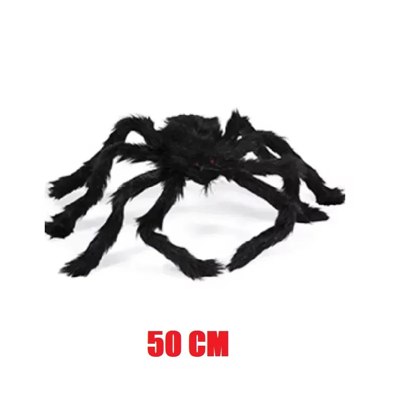 Halloween Giant Plush Spider Black Outdoor Decor Prop