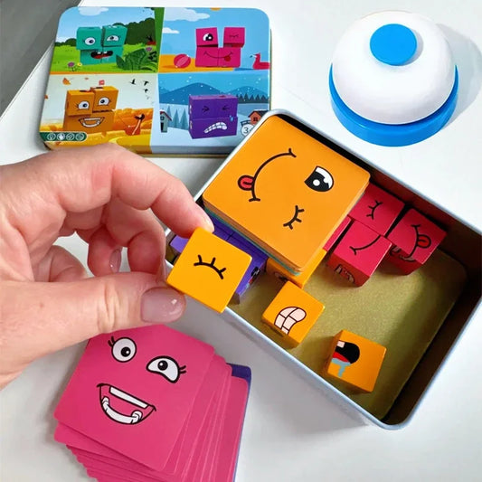 Face Changing Building Blocks Expression Matching Game