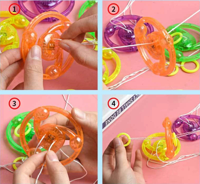 Luminous Flashing Rope Flywheel Toy LED Light Gyro