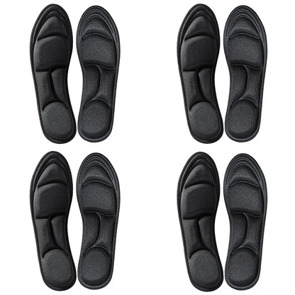 1/2/4/16Pairs 5D Massage Memory Foam Insoles For Shoes Sole Breathable Cushion Sport Running Insoles For Feet Orthopedic Insoles