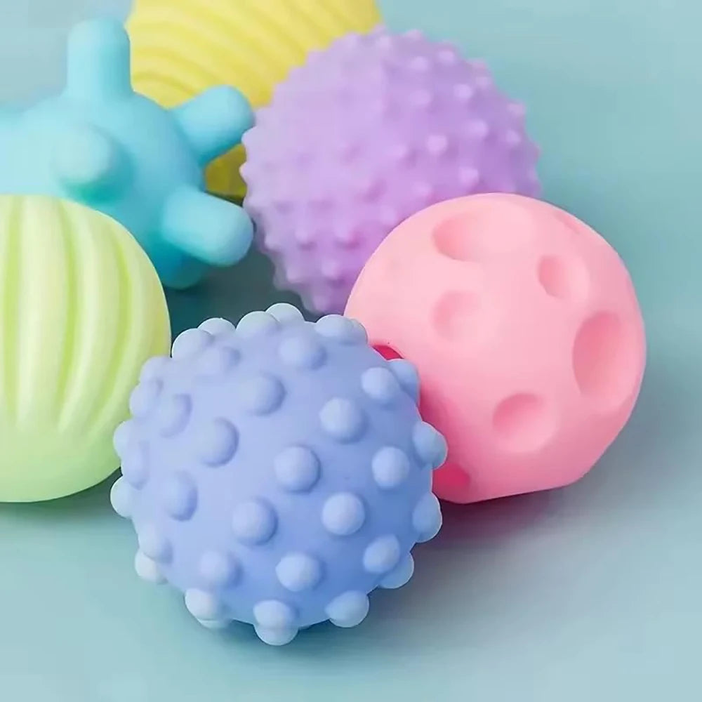 Textured Baby Sensory Ball Set Soft Tactile Massage Balls