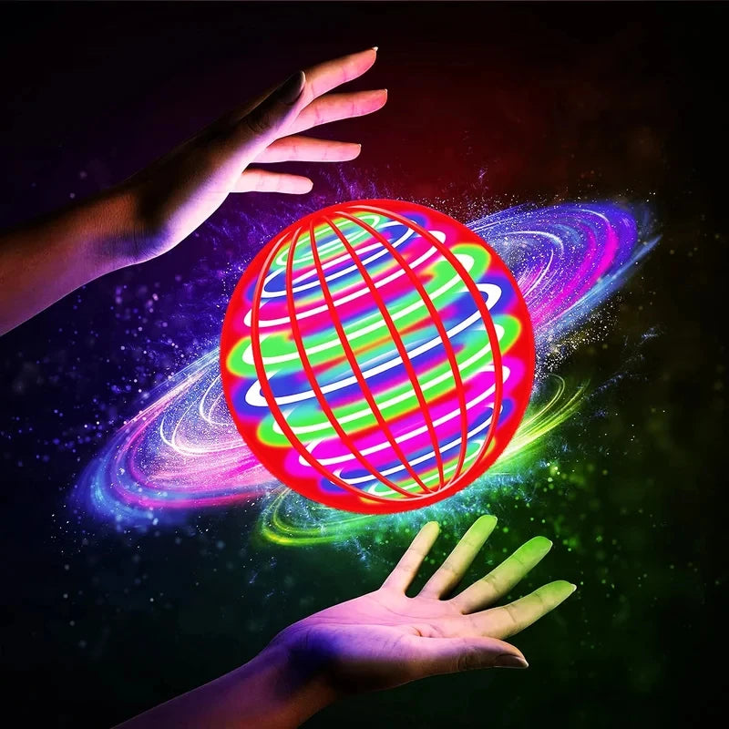 Auto Spinning LED UFO Flying Ball Magic Orb