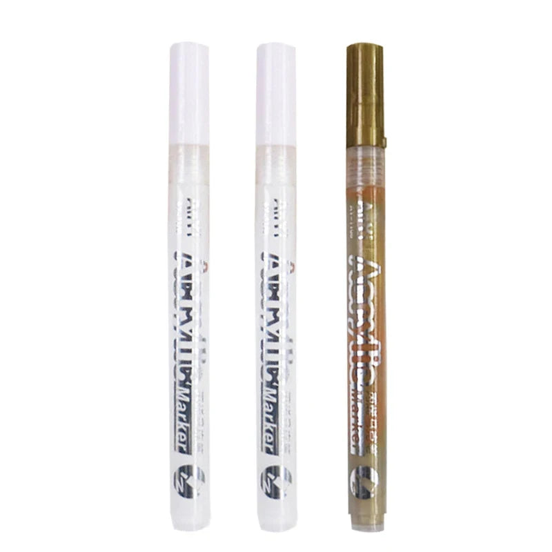 Acrylic Markers Paint Pen Set Extra Fine Tip Art Markers 3Pcs