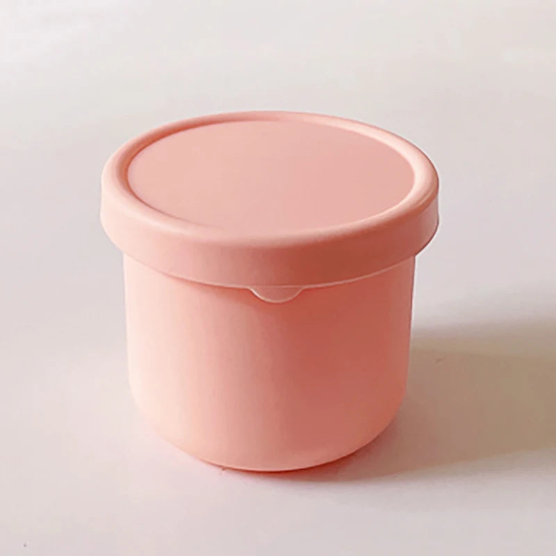250ML Lunch Box For Kids Salad Dressing Container Non-stick Silicone Lunch Box With Lid Reusable Bento Box Ice Cube Mold